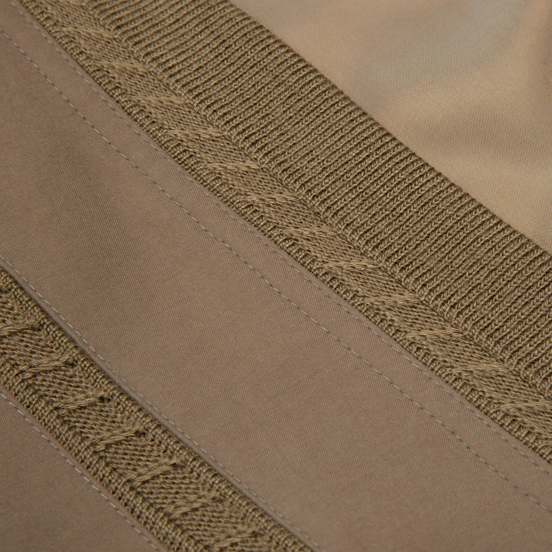 70s Herringbone Knit Trim Cardigan Jacket