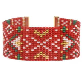 A Classic Christmas Loom Bracelet