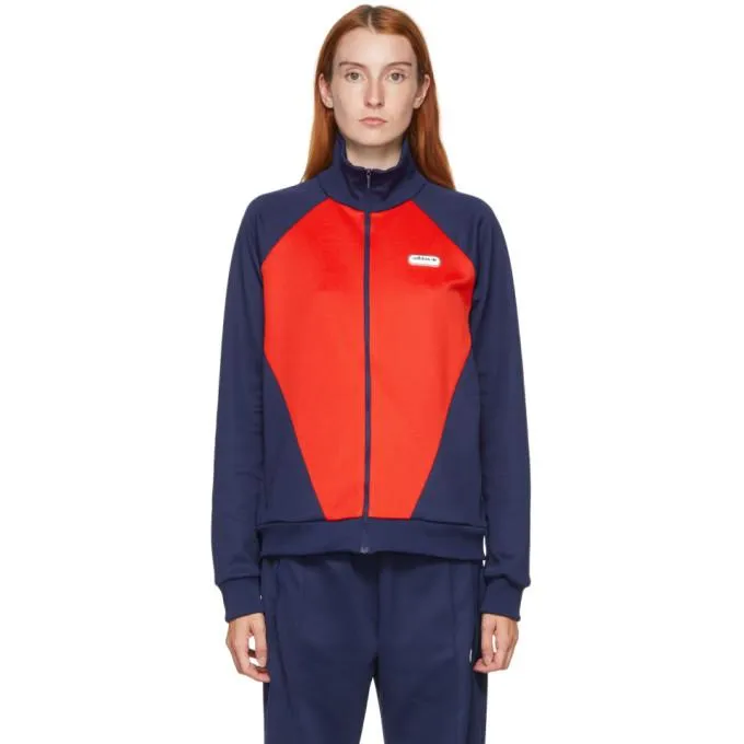 adidas LOTTA VOLKOVA Red and Navy Podium Track Jacket