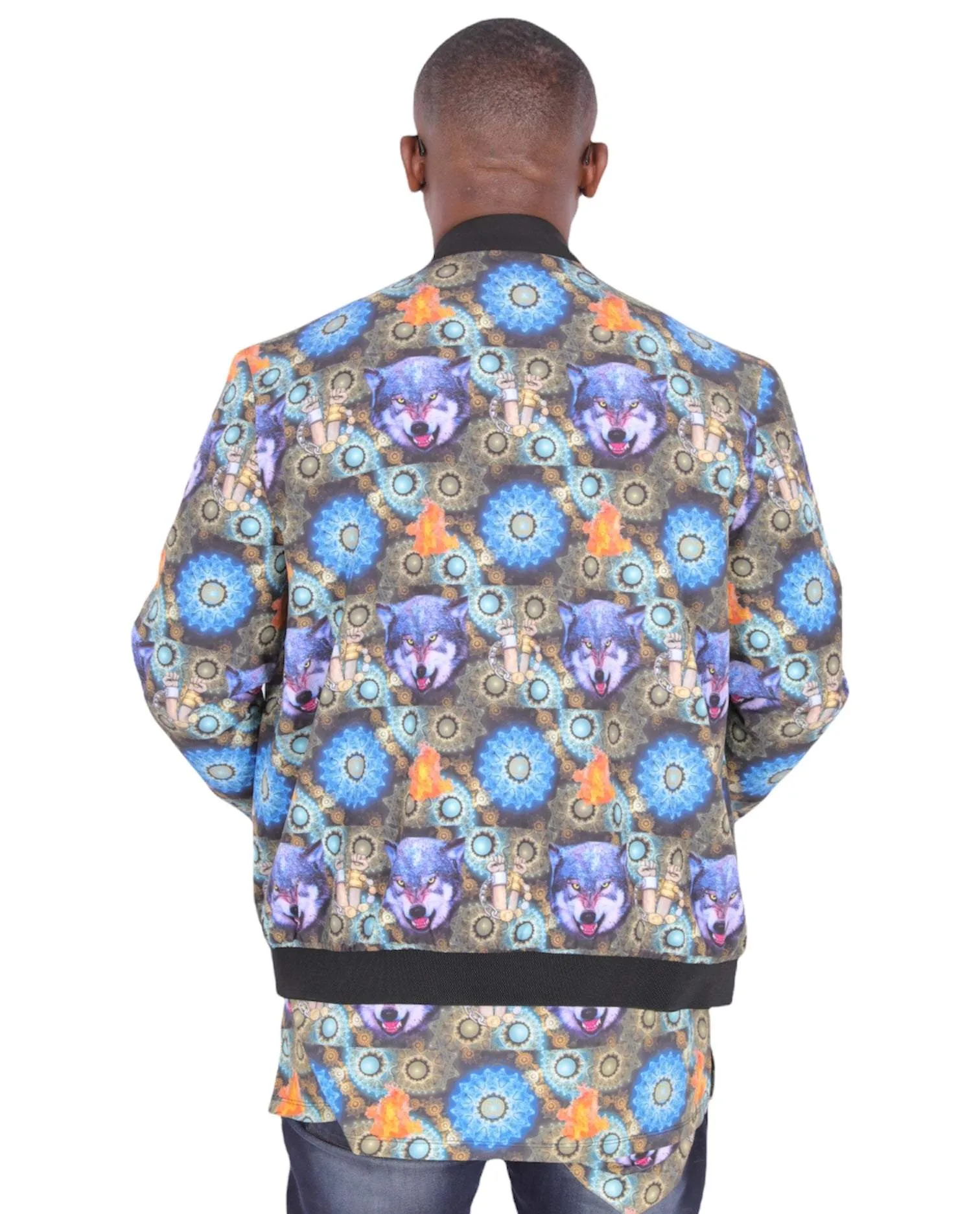 African Ankara Jacket For Men Wolves