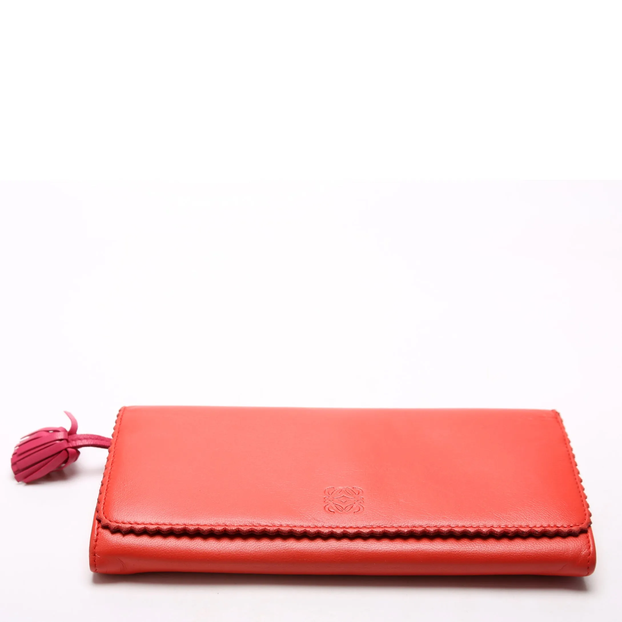 Anagram Tassel Long Wallet Orange