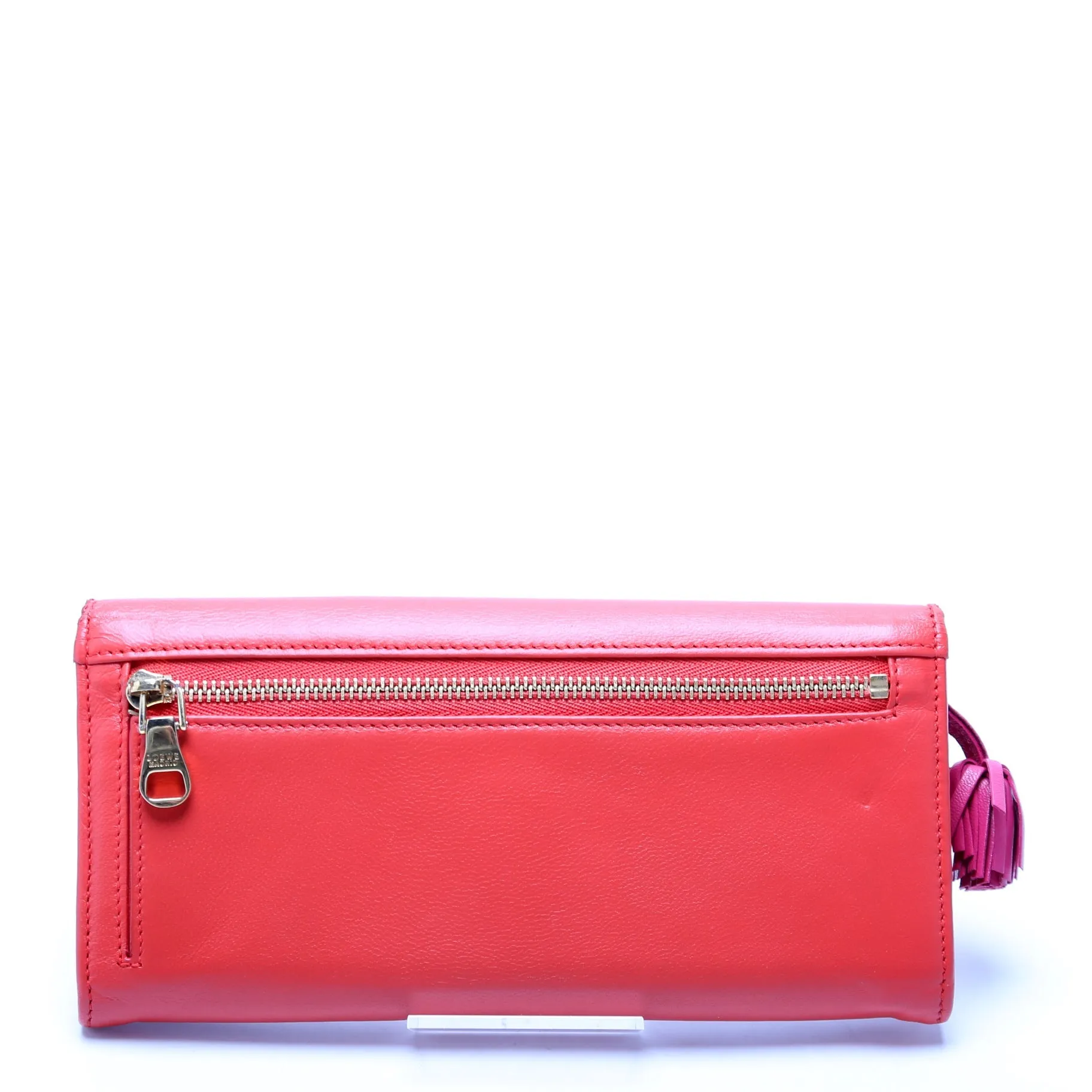 Anagram Tassel Long Wallet Orange