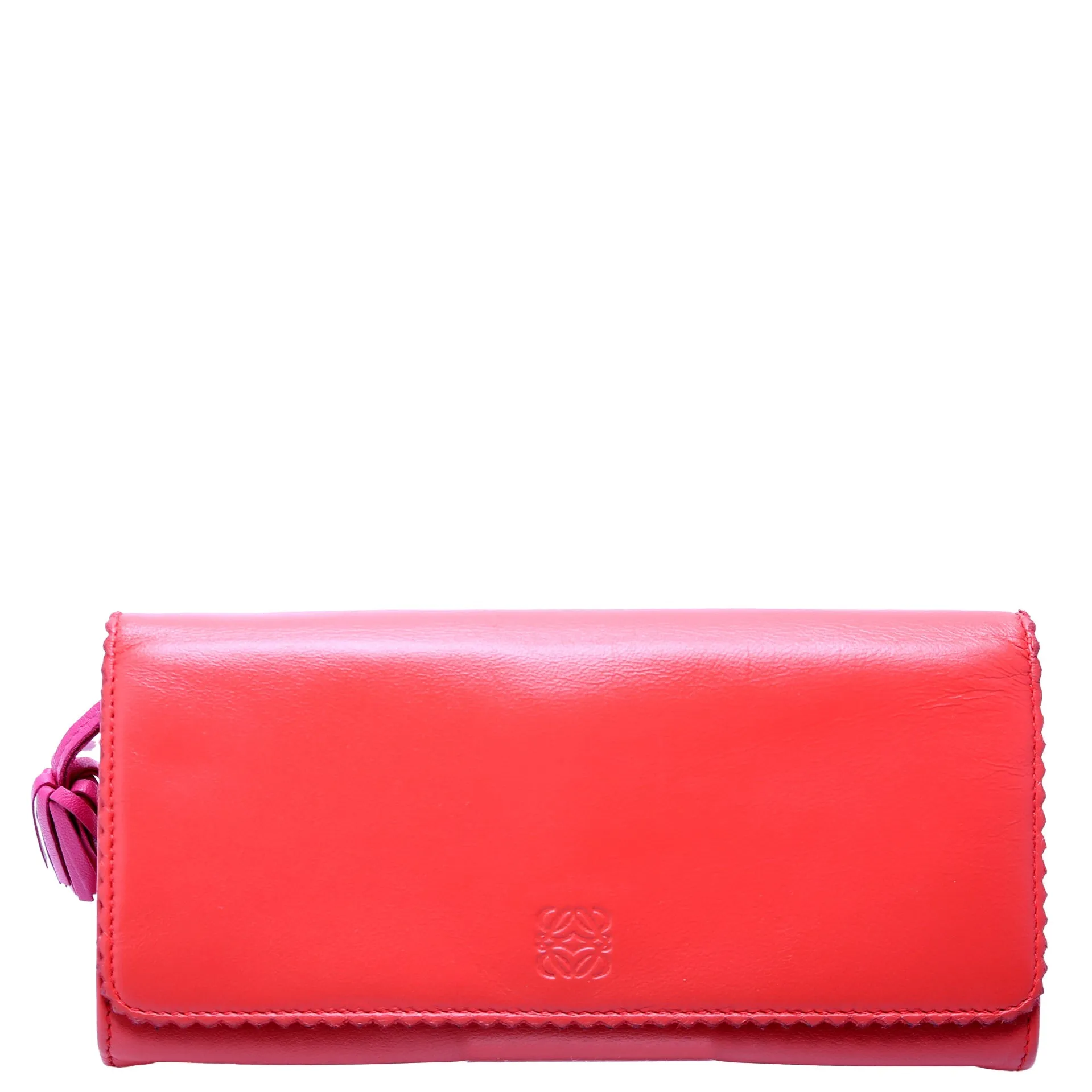 Anagram Tassel Long Wallet Orange