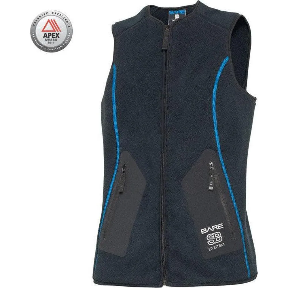 Bare SB System Womens Mid Layer Scuba Diving Vest for Extra Cold Dives