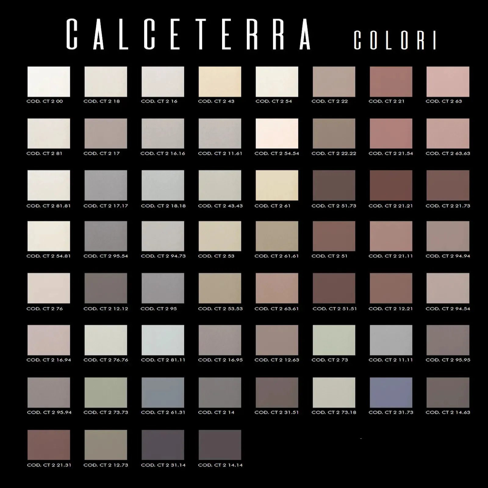 CalceTerra Natural Sands Colours