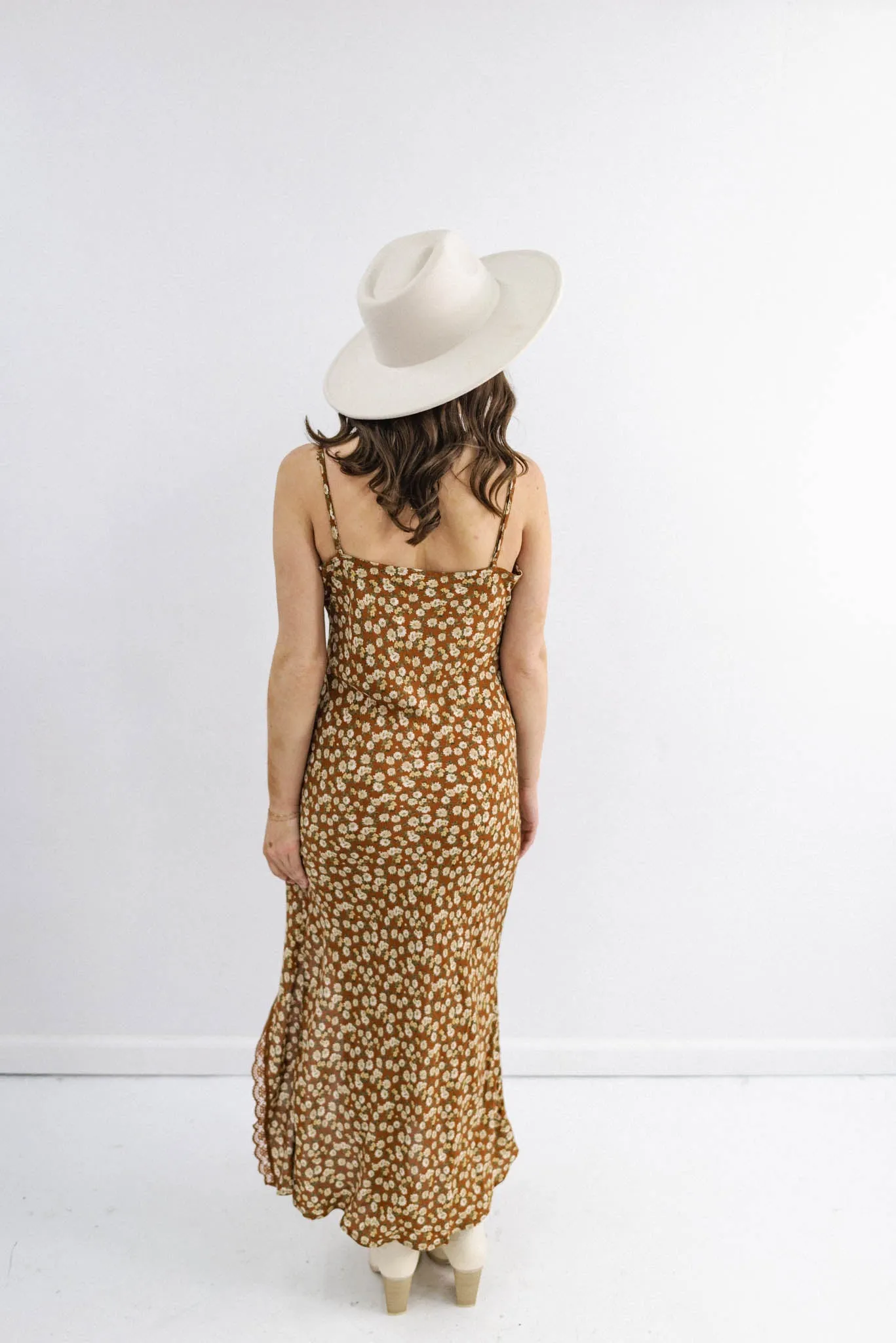 Call It Fate Lace Trim Floral Slip Dress