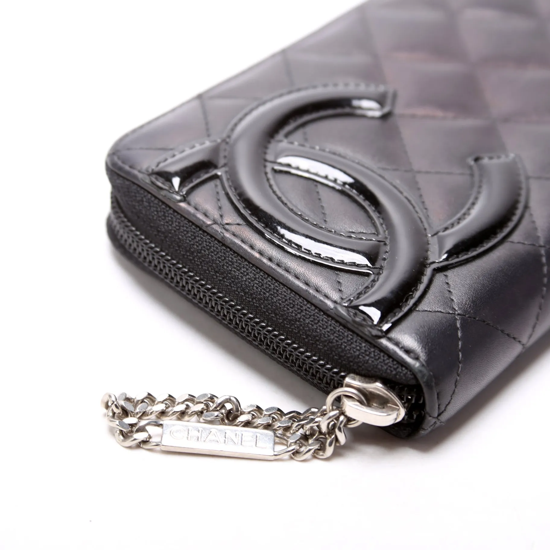 Cambon Ligne Zip Around Long Wallet Black