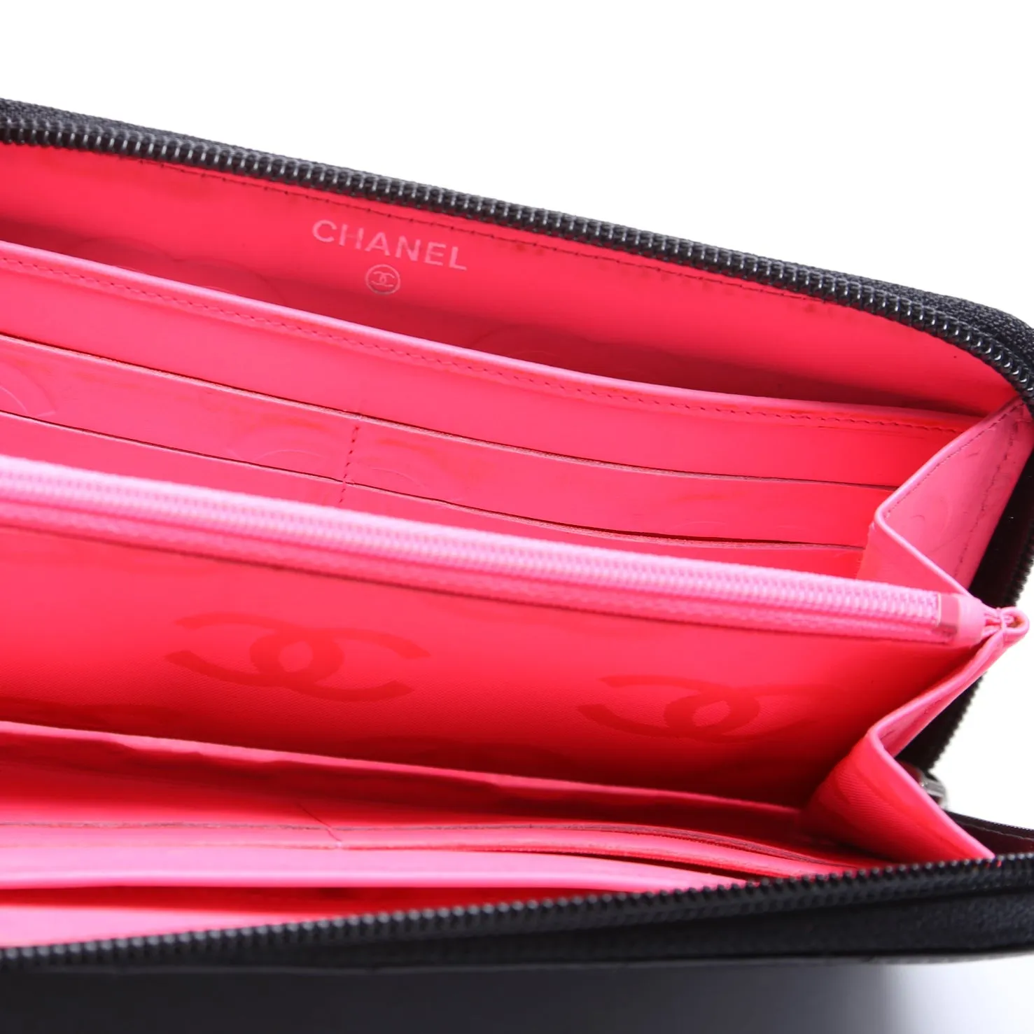 Cambon Ligne Zip Around Long Wallet Black