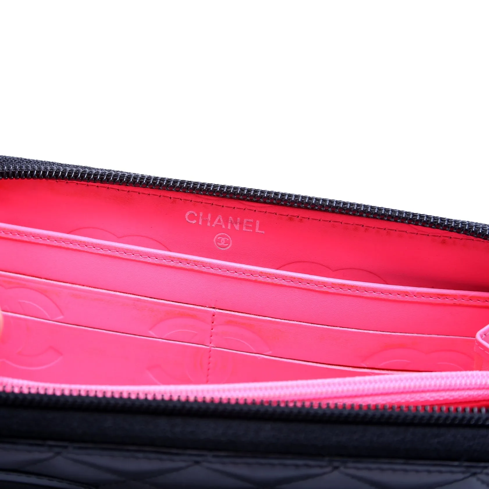 Cambon Ligne Zip Around Long Wallet Black