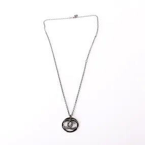 CC Crystal Ruthenium Long Necklace