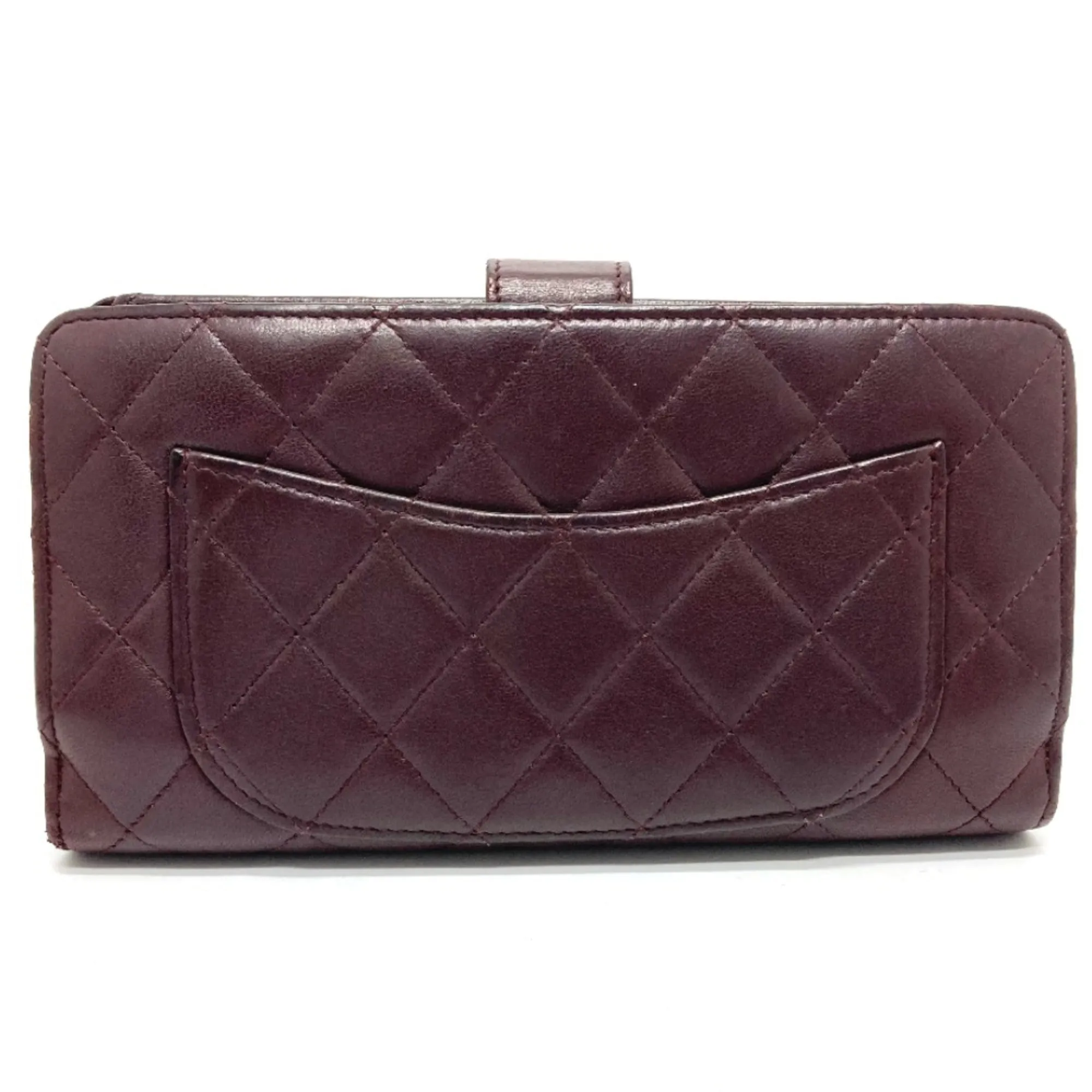 Chanel CC Mark Long wallet Long Wallet Bordeaux