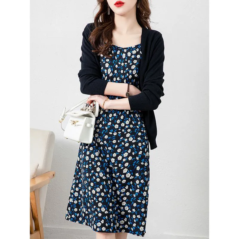 Chic Pastoral Cinched Waist Slimming Dress