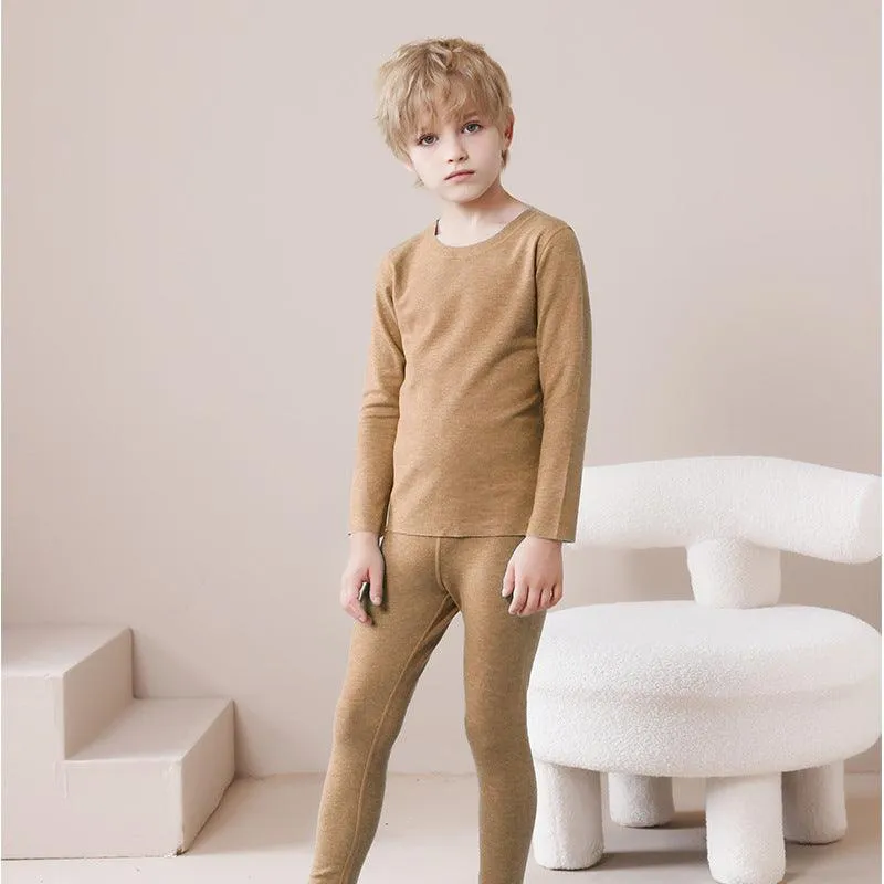 Children's Thermal Wool Silk Underwear Set