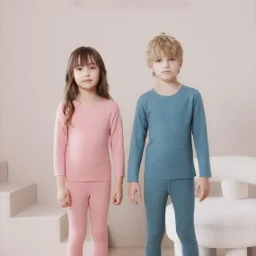 Children's Thermal Wool Silk Underwear Set