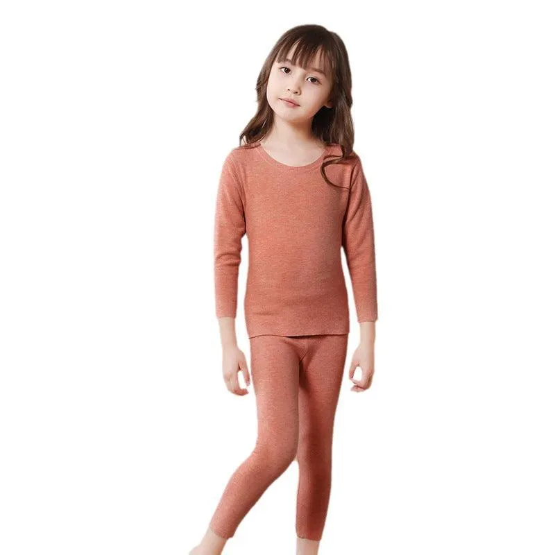 Children's Thermal Wool Silk Underwear Set