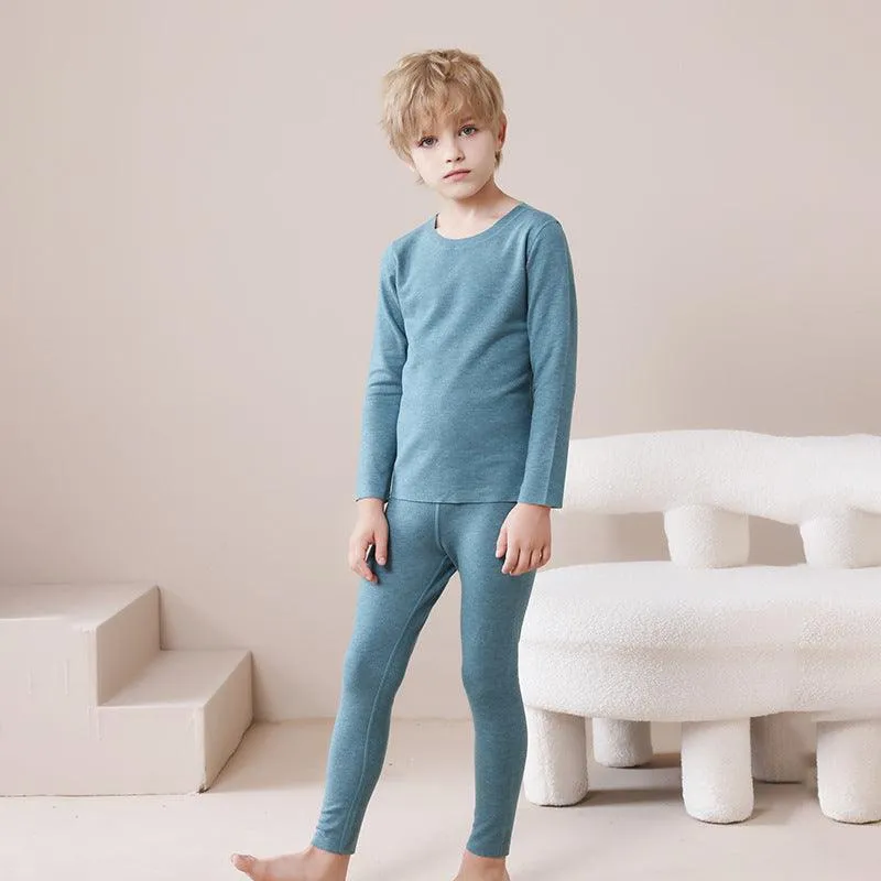 Children's Thermal Wool Silk Underwear Set