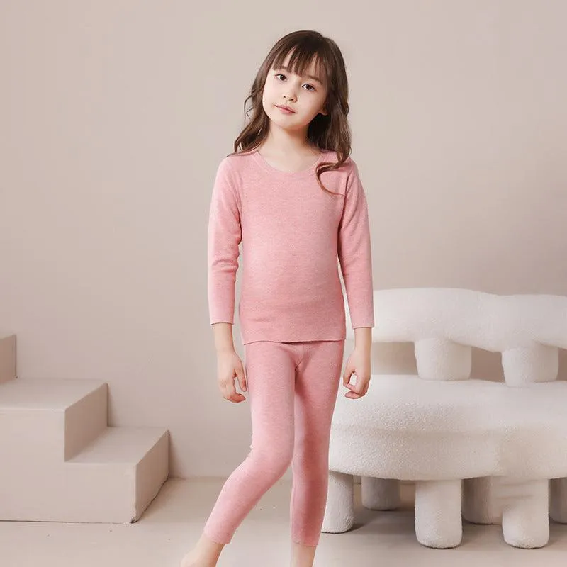 Children's Thermal Wool Silk Underwear Set
