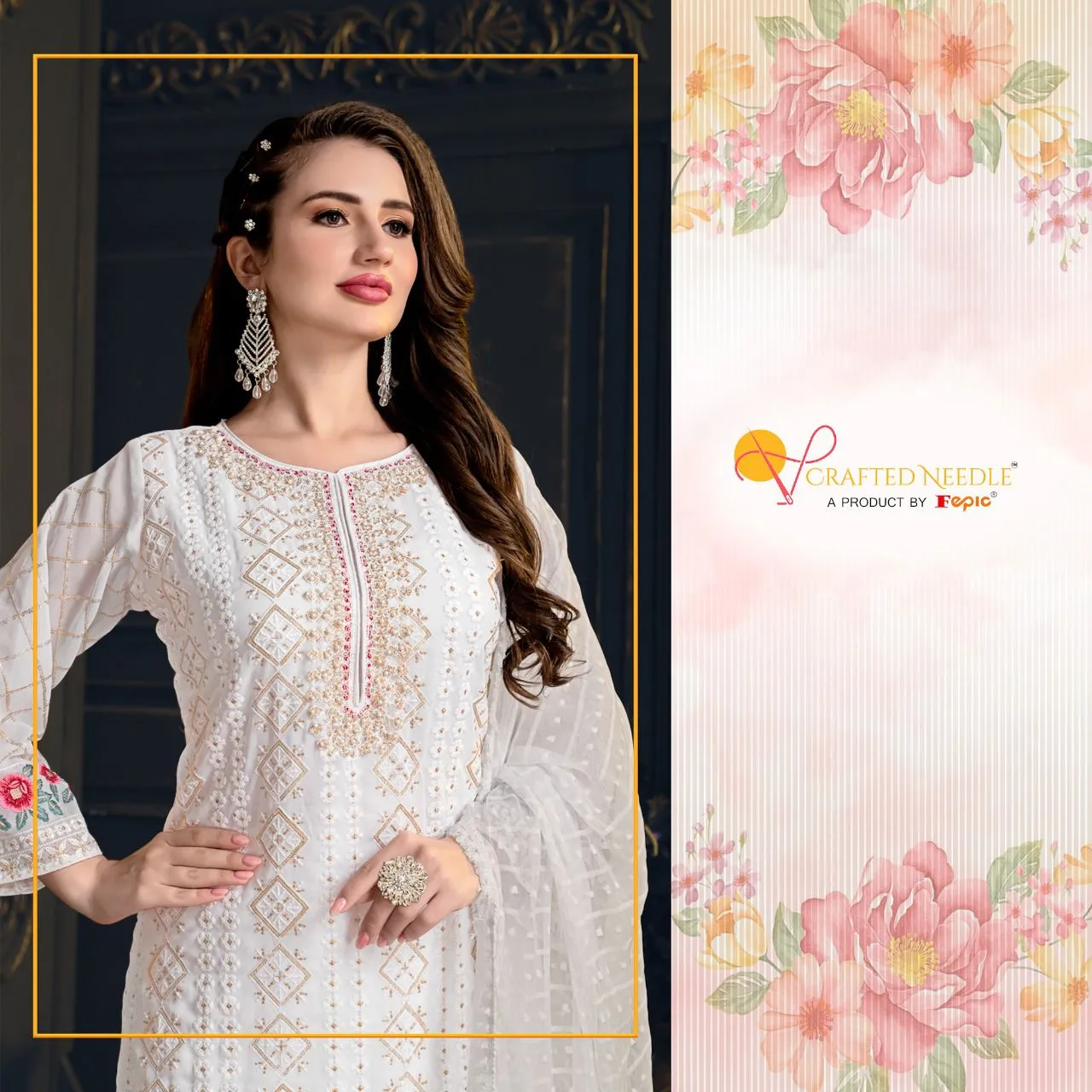 CRAFTED NEEDLE PAKISTANI SUITS