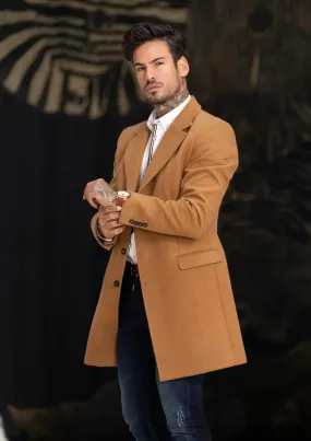 Drie Kleure Smk Overcoat - Camel