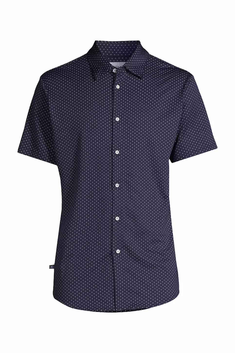 HALYARD SS Navy Dot Print