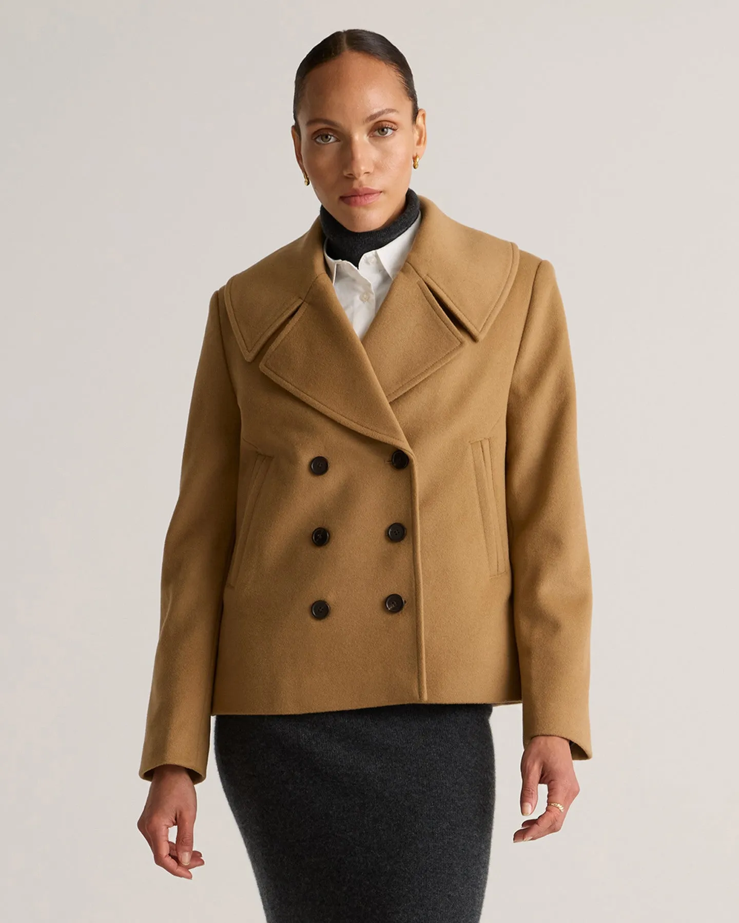 Italian Wool Short Peacoat