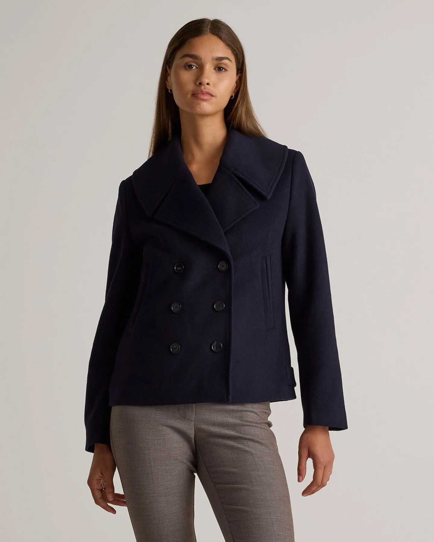 Italian Wool Short Peacoat