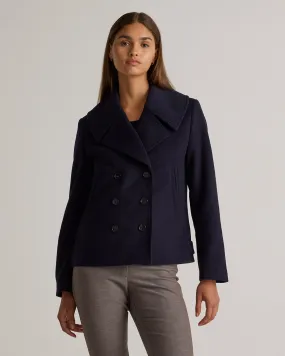 Italian Wool Short Peacoat