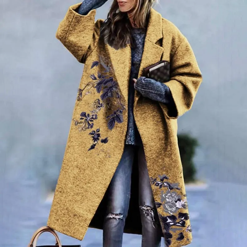 Joskaa Back to College Autumn Winter Long Sleeve Pocket Green Outwear Casual Loose Blend Wool Long Overcoat Women Vintage Button Cardigan Tops Jackets