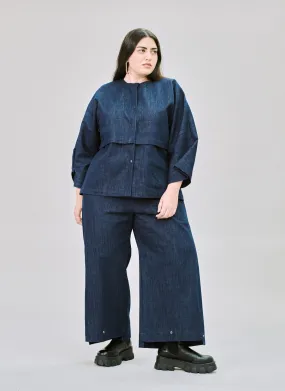 Kimono shirt in organic denim