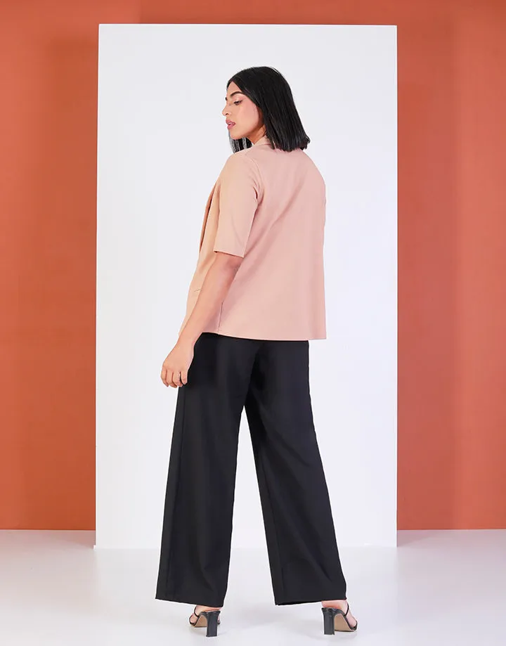 Lapel Collar Front Open Blazer