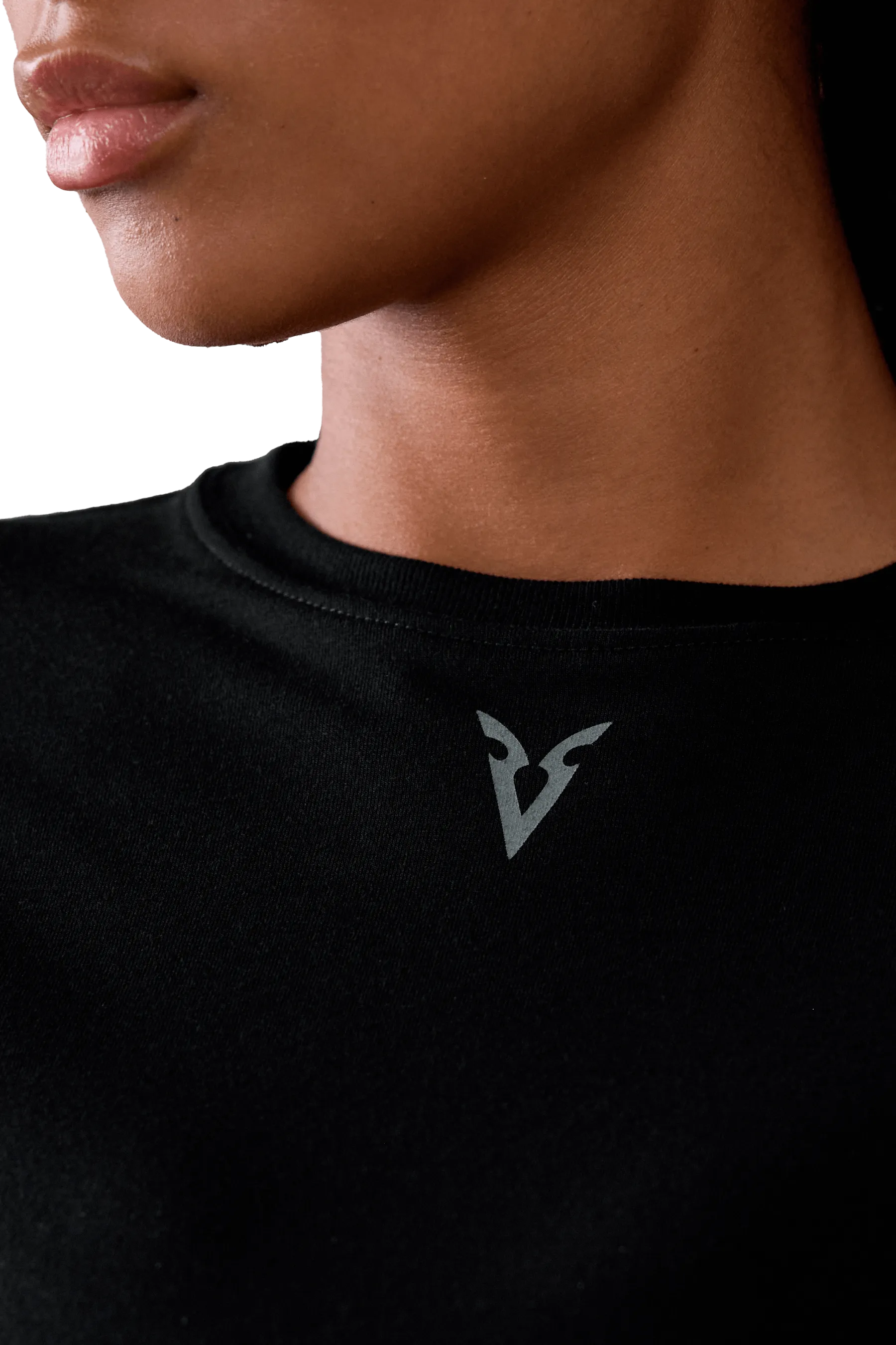 LONG SLEEVE BOXY T-SHIRT - Black