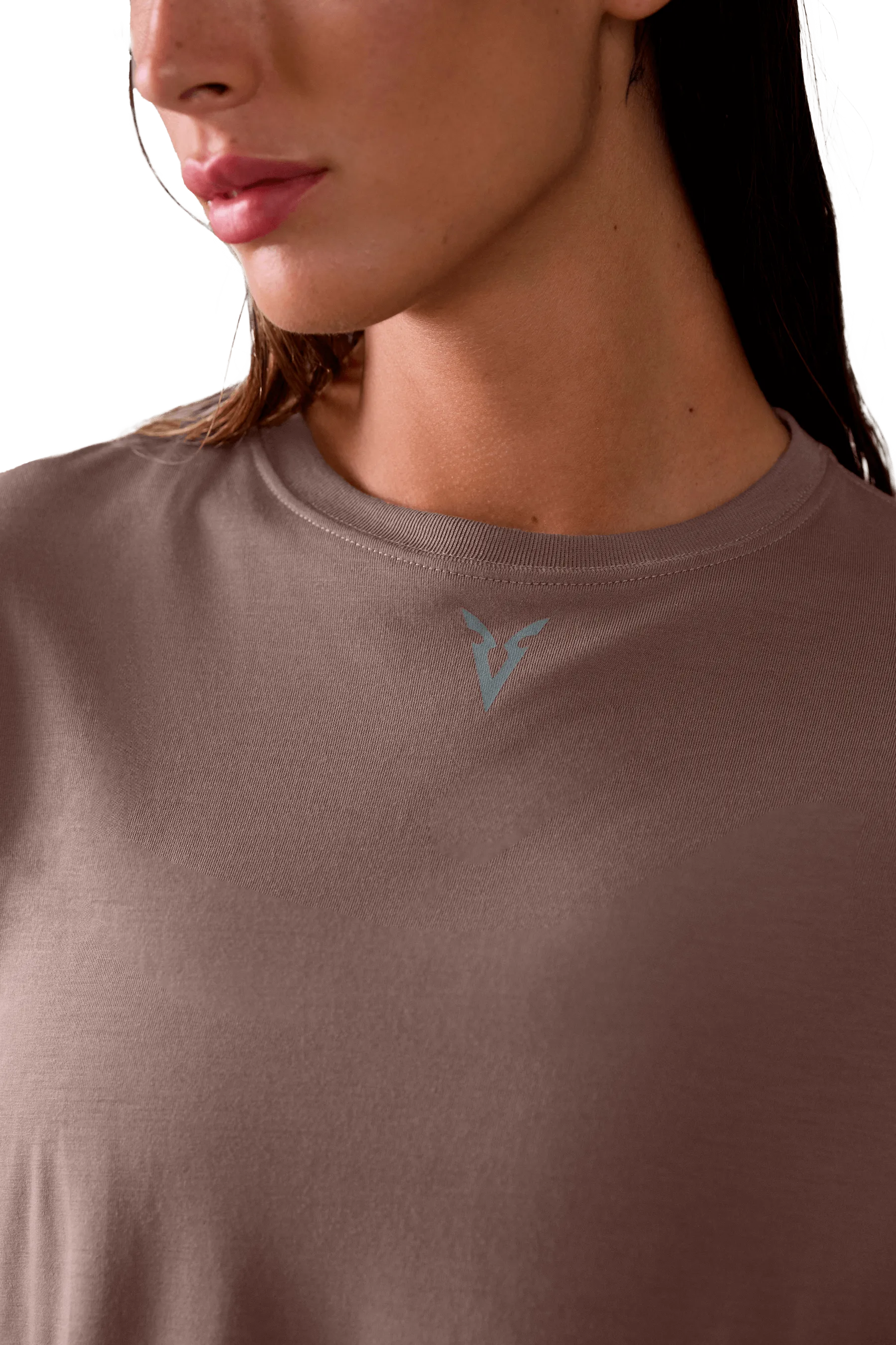 LONG SLEEVE BOXY T-SHIRT - Tan