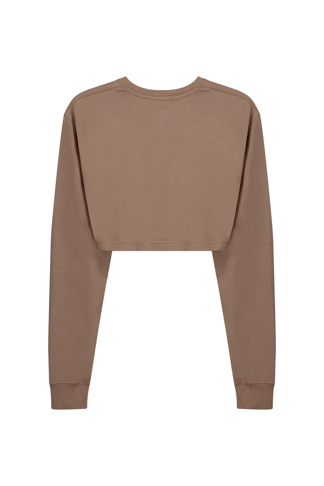 LONG SLEEVE BOXY T-SHIRT - Tan