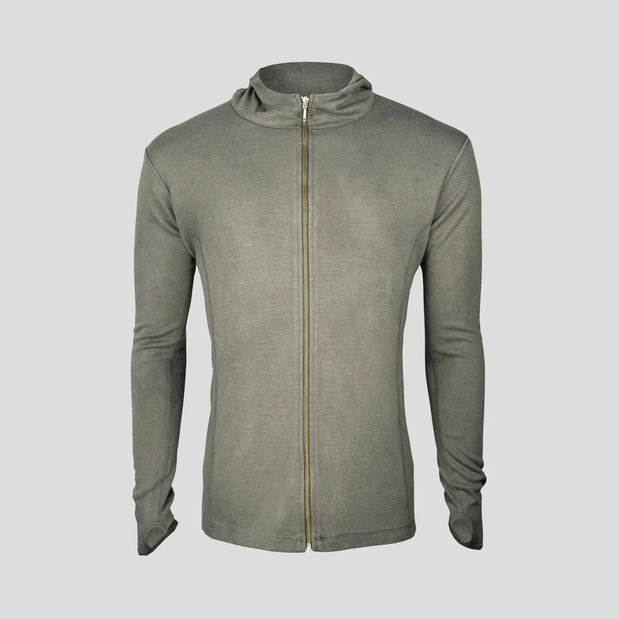 Men's Alpaca Wool Fleece Hooded Jacket: 420 Midweight Full-Zip