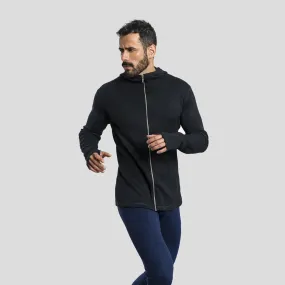 Men's Alpaca Wool Fleece Hooded Jacket: 420 Midweight Full-Zip