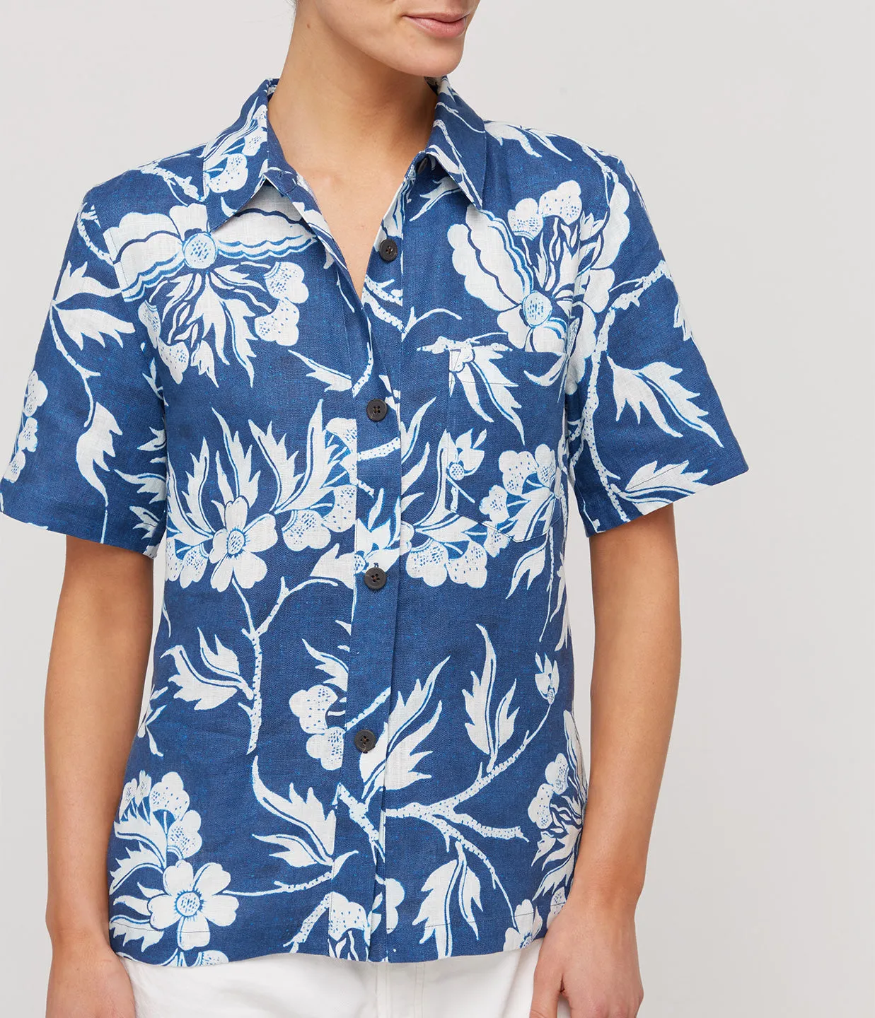 Otto Shortsleeve Shirt in Navy White