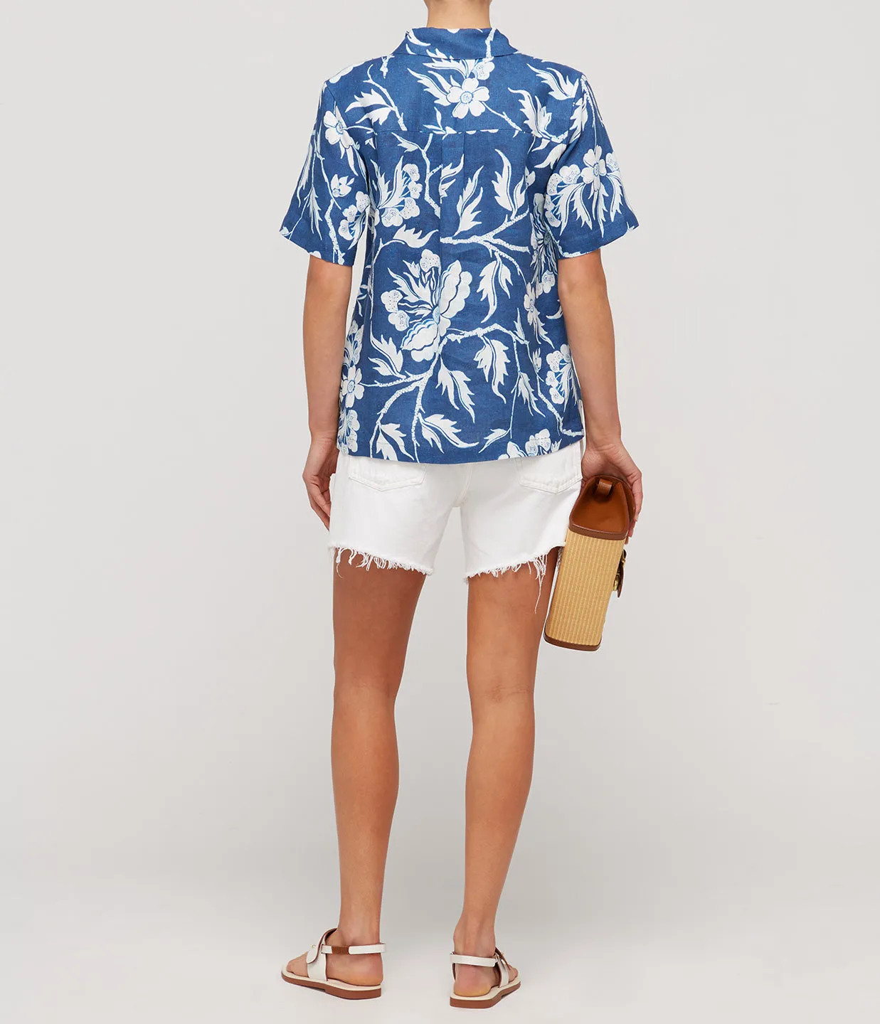 Otto Shortsleeve Shirt in Navy White