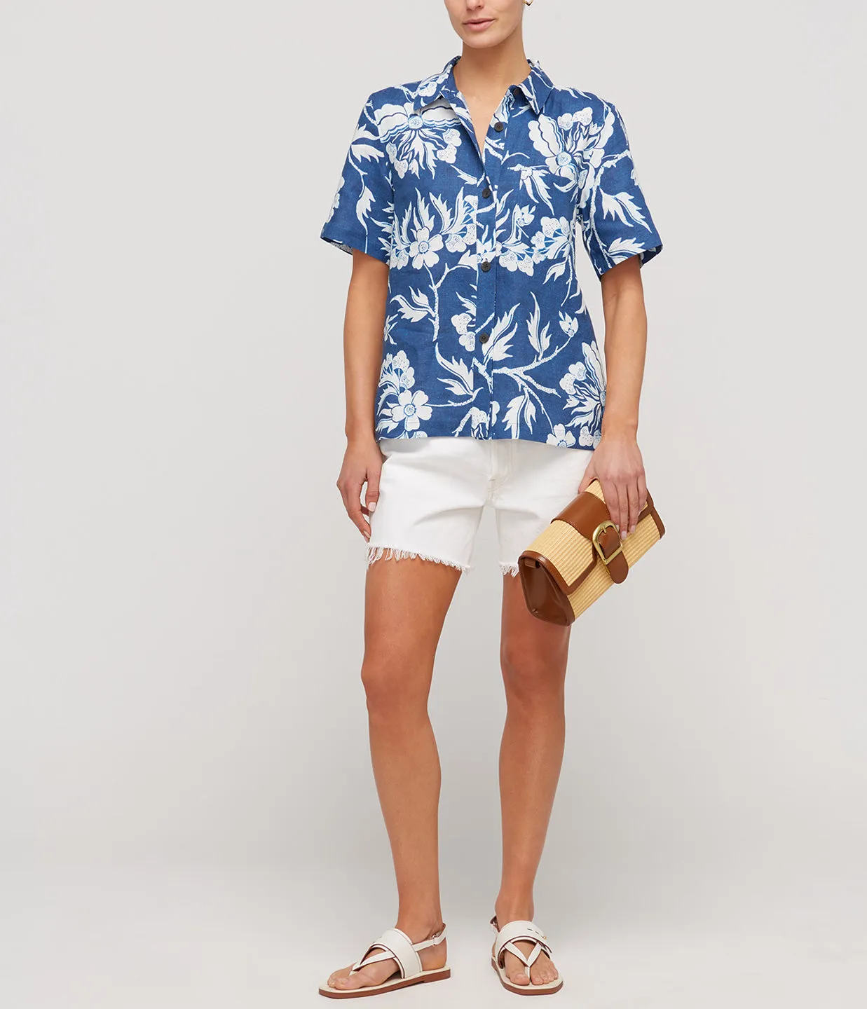Otto Shortsleeve Shirt in Navy White