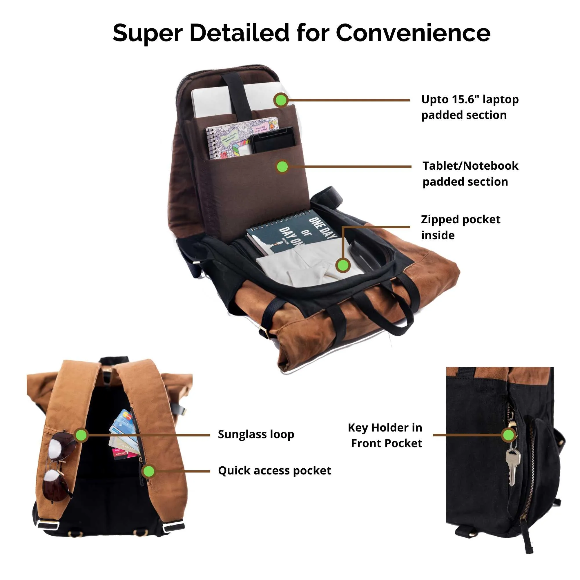 Pangolin Backpack | Spacious | Extendable | 27 L Capacity | Multi-Functional