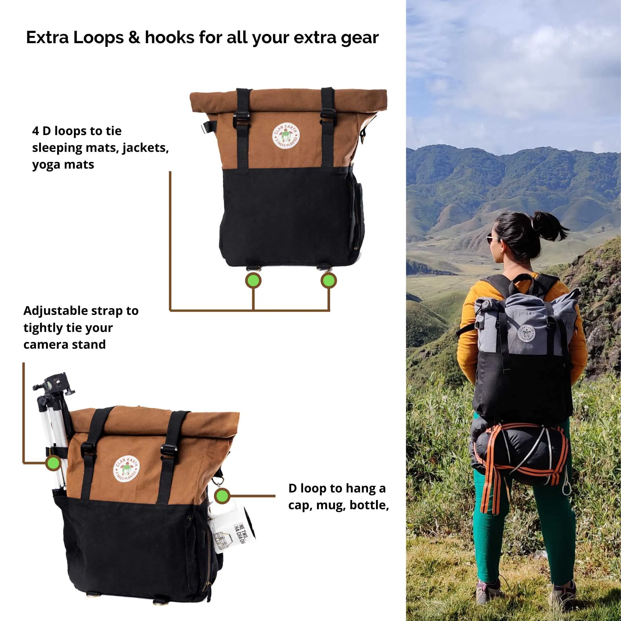 Pangolin Backpack | Spacious | Extendable | 27 L Capacity | Multi-Functional
