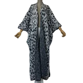 Pre Order:  Minimalist Leopard Print Maxi Cardigan - WINI