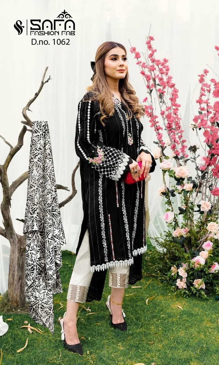 SAFA FASHION FAB 1062 BLACK PAKISTANI KURTI