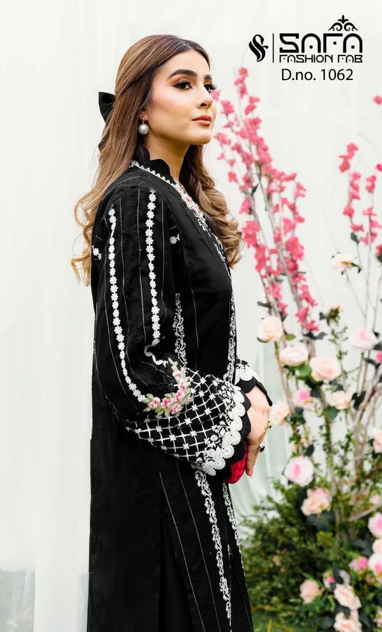 SAFA FASHION FAB 1062 BLACK PAKISTANI KURTI