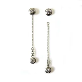 Series 8 | Simplicity Double Bezel, Chain Earring Jacket, Platinum and Dia.