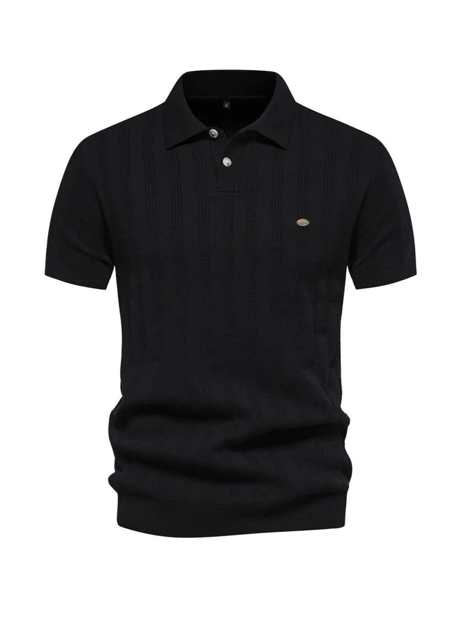 Vertical Ribbed Texture Casual Shirt