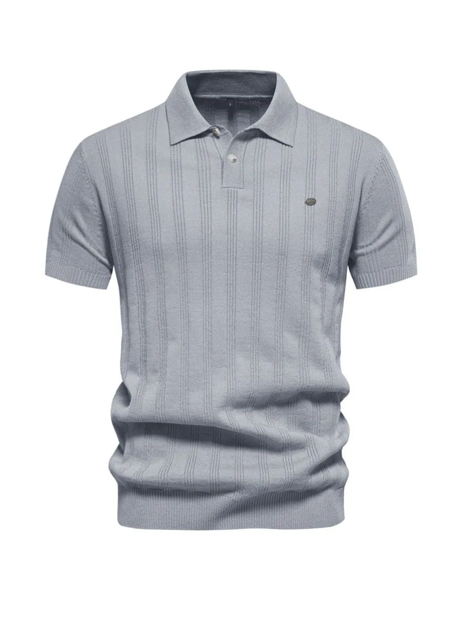 Vertical Ribbed Texture Casual Shirt