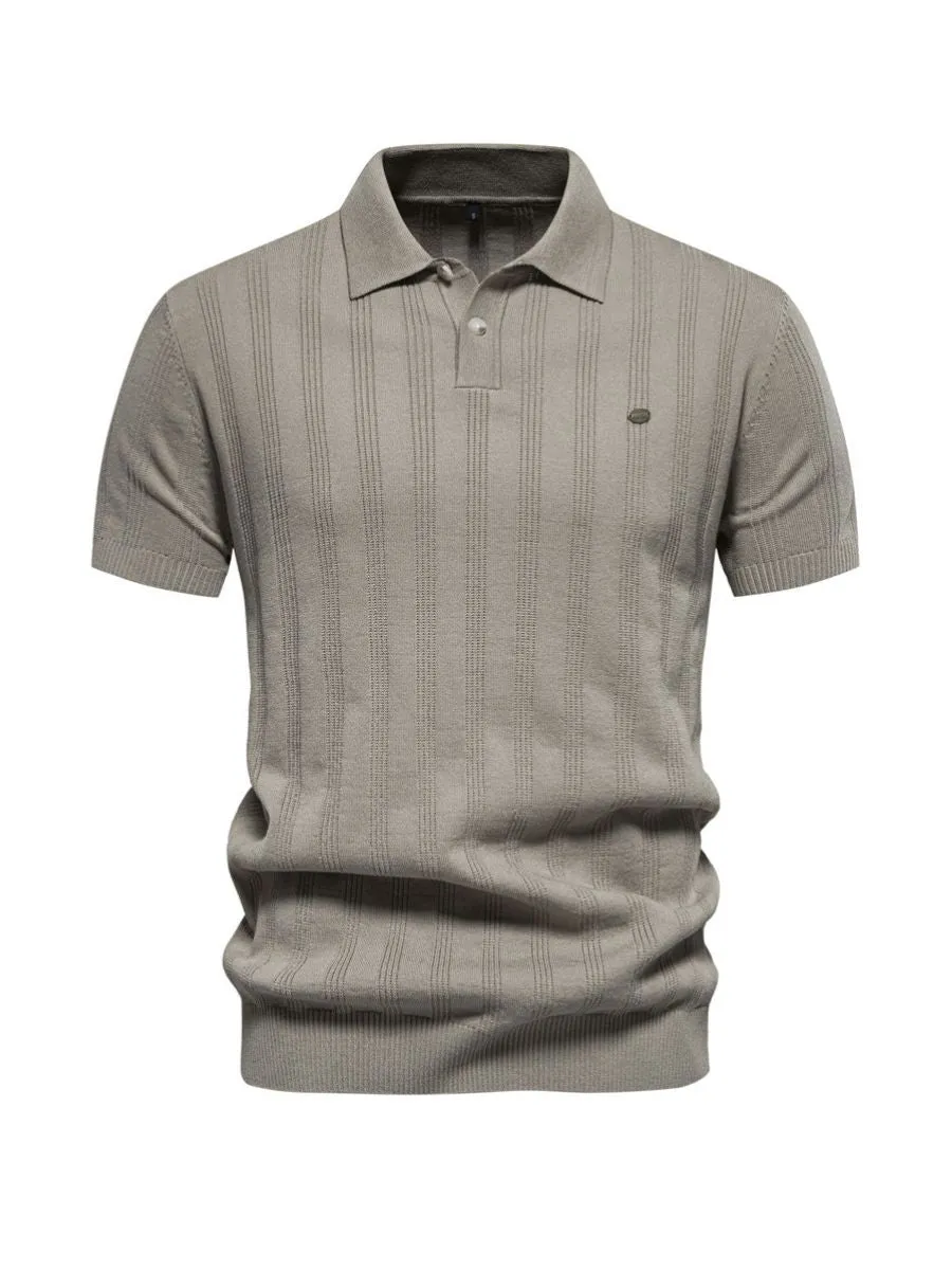 Vertical Ribbed Texture Casual Shirt