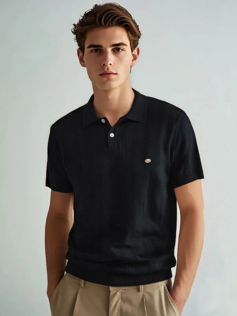 Vertical Ribbed Texture Casual Shirt