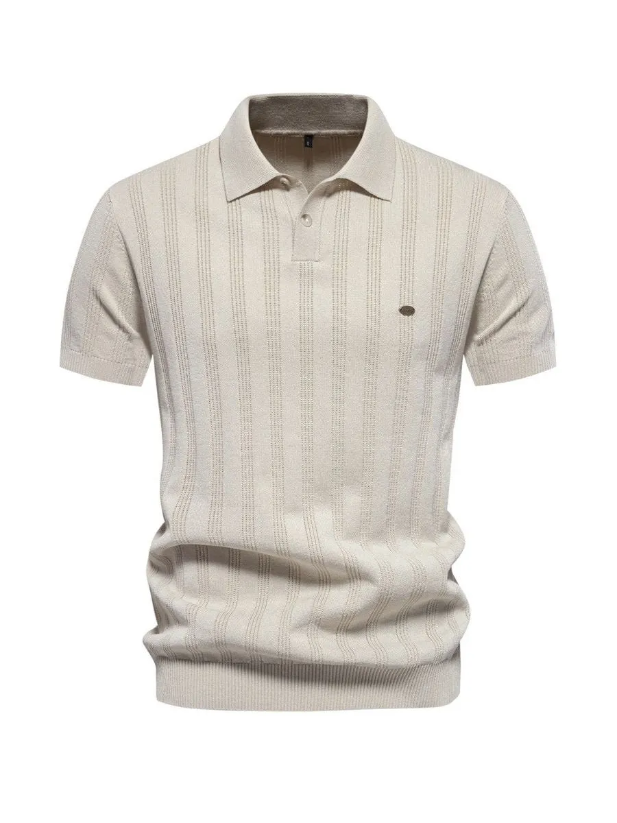 Vertical Ribbed Texture Casual Shirt