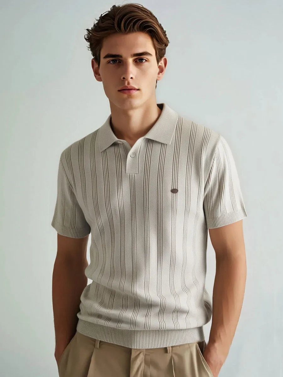 Vertical Ribbed Texture Casual Shirt